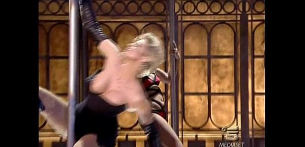  Italian tv sexy mega oops Ela Weber lap dance